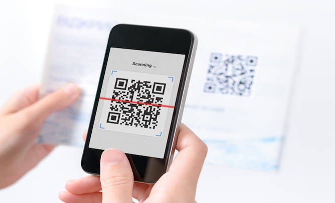 QR code scanning from direct mail