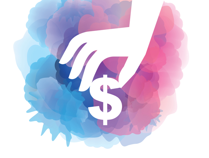 a hand holding a dollar sign - sourcing procurement