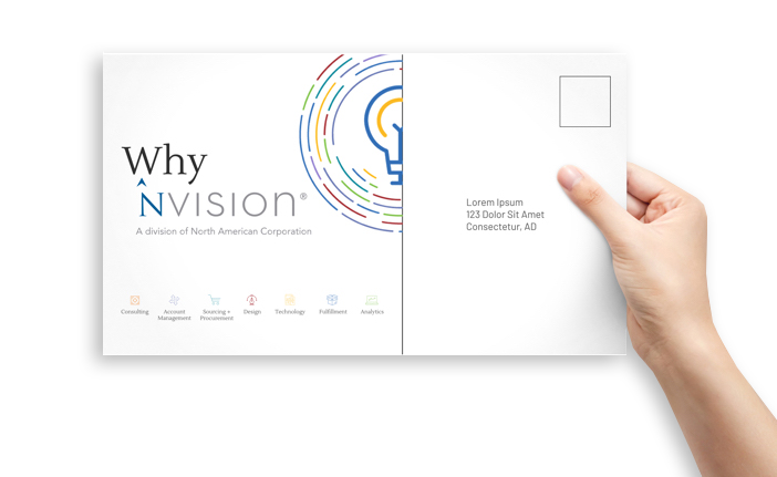 NVISION postcard - direct mail