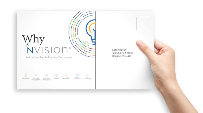 NVISION postcard - direct mail