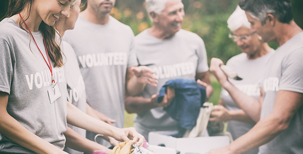 a group of volunteers